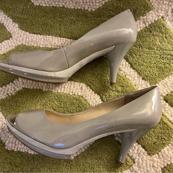 Nine West platform patent open toe Heels - Picture 3 of 10